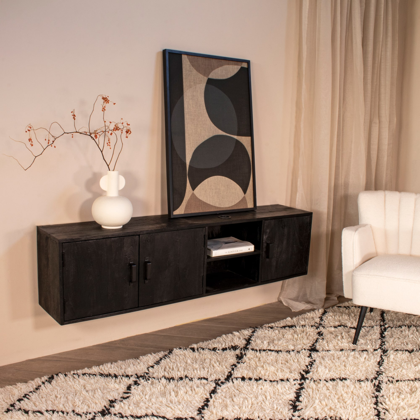 Raar Kom langs om het te weten Vernederen Zwevend Tv-meubel Zen Zwart Brushed 160cm kopen? ⏩ Giga Meubel! - Giga  Meubel