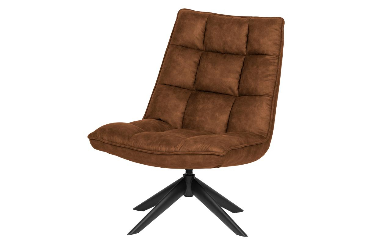 zegen kanaal Volharding Jouke Draai-Fauteuil Kunstleer Cognac kopen? ⏩ Giga Meubel! - Giga Meubel