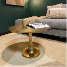 StarFurn Salontafel Amara Low Goud Ø65cm