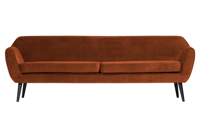 Woood Rocco xl sofa 230 cm fluweel roest