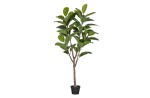 Woood Rubberboom Kunstplant Groen 135cm