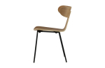 BePureHome Form houten stoel met metalen poot naturel