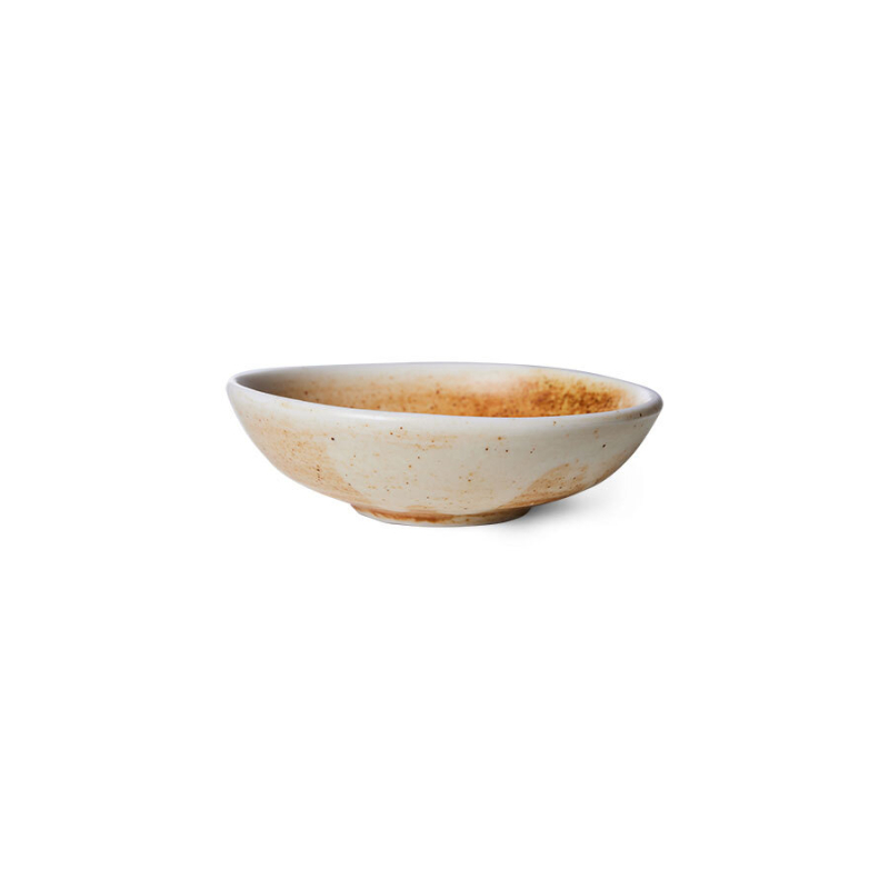 HKliving Chef Ceramics Schaaltje Rustiek Crème/Bruin
