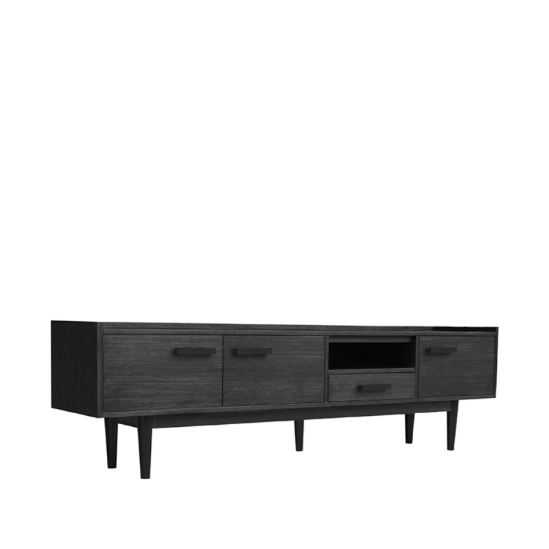 LABEL51 Tv-meubel Cali Zwart Acaciahout 210cm