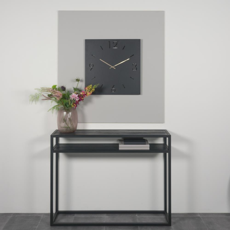 Spinder Design Klok Time Zwart 60x60cm