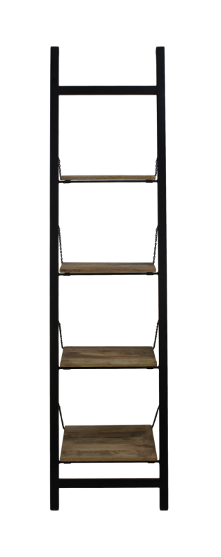 HSM Collection Decoratieve Ladder Mangohout/Ijzer Powdercoated Black