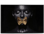 Coco Maison Schilderij Quiet Butterfly 120x80cm Zwart