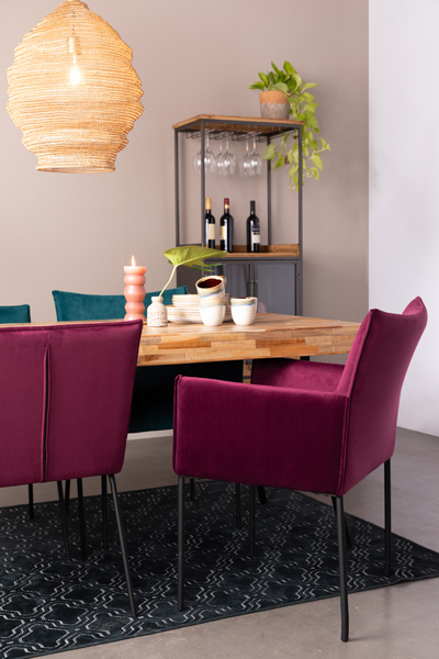 Feliz Lifestyle Floke Eetkamerstoel - Rood - Set van 2