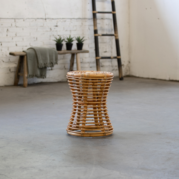 Rotan Kruk - Ø46cm - Naturel - Kruk Kubu Kinabalu - Giga Meubel