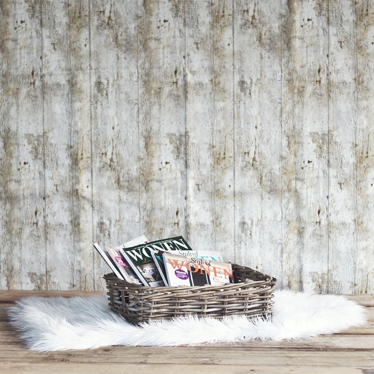 Opbergmand Riet - Rotan - Naturel - 45x36x15cm - Lectuurmand - Ladenmand - Het Mandenhuys