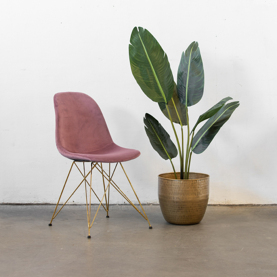 Stoel Jamie Luxe Velvet Roze (set van 2) - Giga Meubel