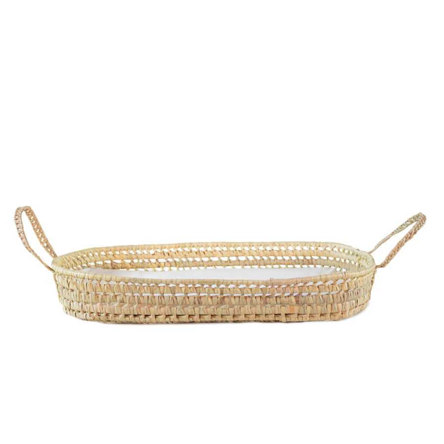 Verzorgingsmand Rotan - Naturel - 73x45x11cm - Mand Sammie - Het Mandenhuys
